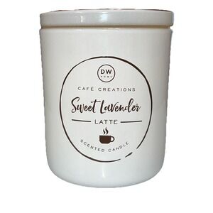 DW HOME CANDLE SWEET LAVENDER LATTE‎ 2 WICK 9.31oz RICHLY SCENTED NEW